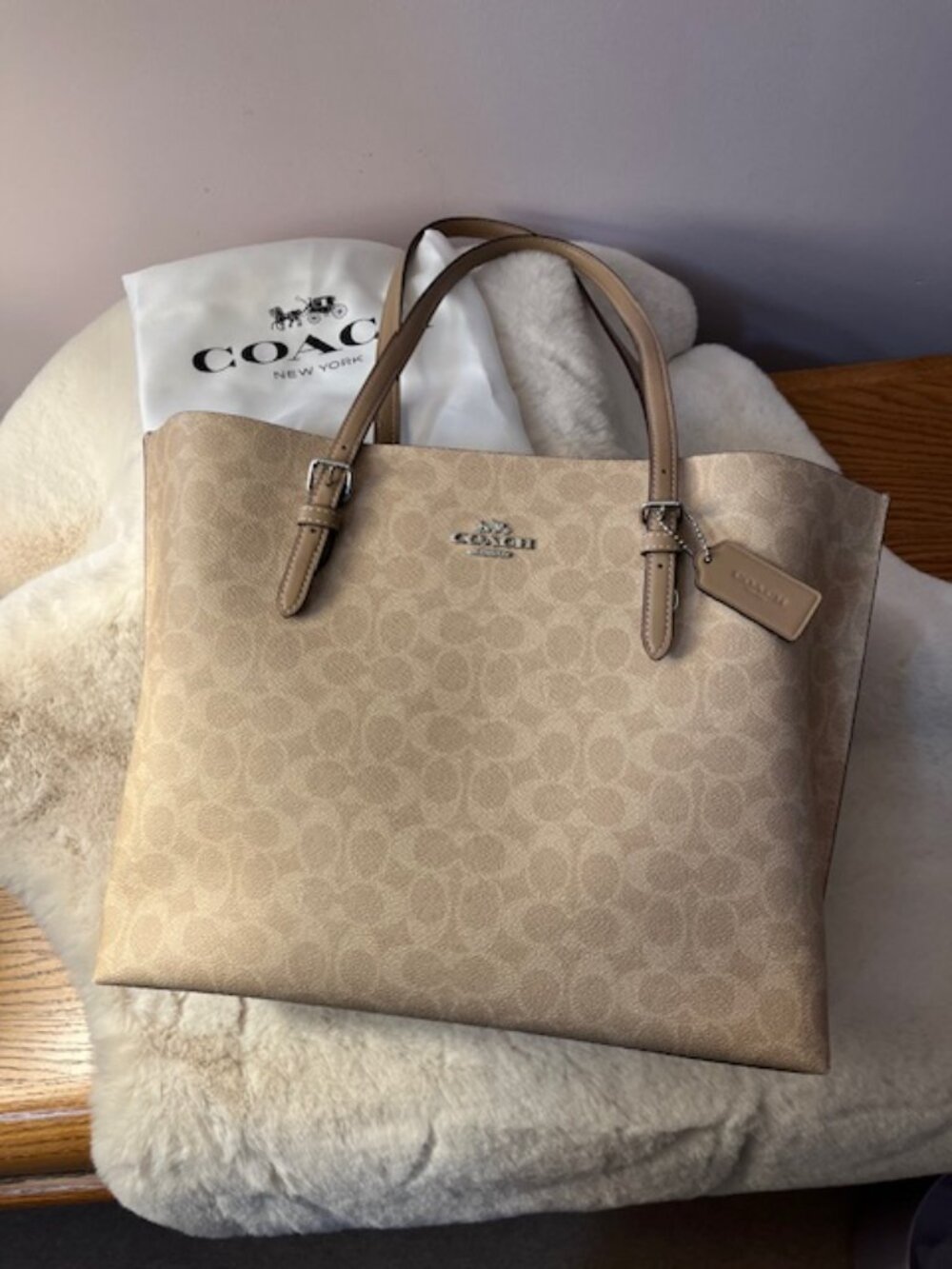 COACH -Signature Canvas Tote Handbag - Picture 4 of 10